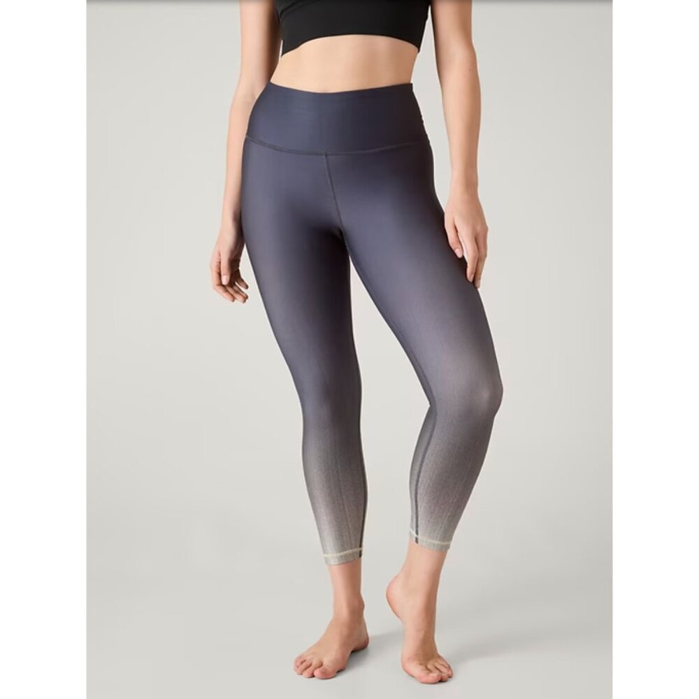 Athleta M Elation Ultra High Rise 7/8 Legging Digital Ombre Grey Medium - Picture 4 of 5